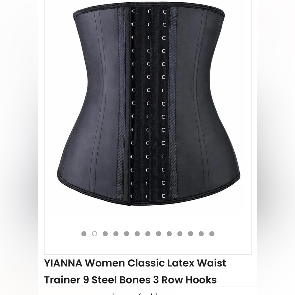 Yianna Black Shapewear Corset with Hourglass Design